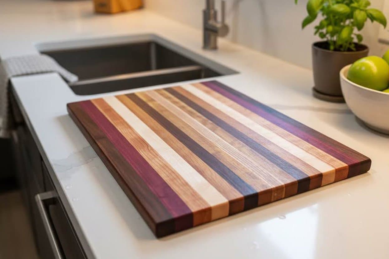 Serving paddle with chamfered grip